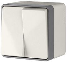 Выключатель накладной Werkel Gallant 2-кл. IP44 слоновая кость картинка